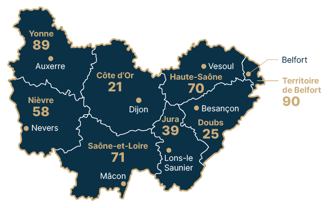carte-zone-intervention-horloger-reparateur-david-guerard-region-bourgogne-franche-comte
